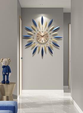 轻室奢石尚英钟静简约挂钟客TM-61964厅个性创意欧式音时时钟表卧