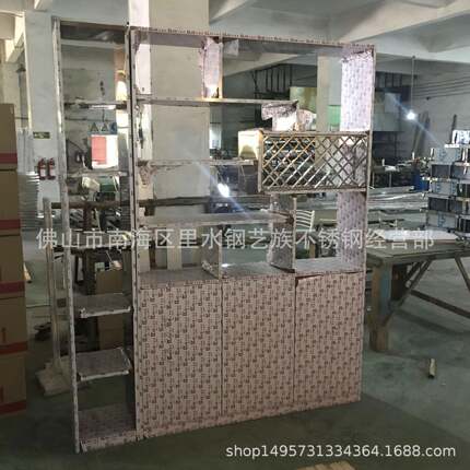 厂酒家不锈钢LIB酒柜展架红酒示装柜新中式酒柜家居饰