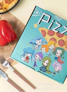 定制3披萨盒加厚比萨盒6/03607三/8/9/10/11/12/1/比15层瓦楞萨盒