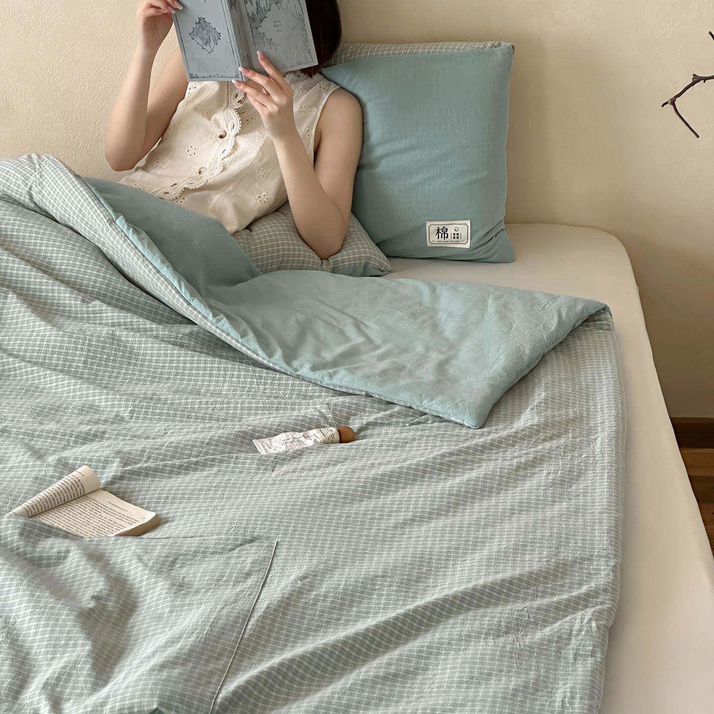 新款小清新棉纯棉水洗棉多无品牌/能室家用床上用品抱枕全被办公