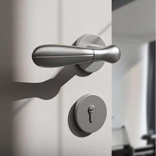 保龄球门KQQ款 手锁静音新磁吸锁体意极简门把 锁木门室内门锁执式