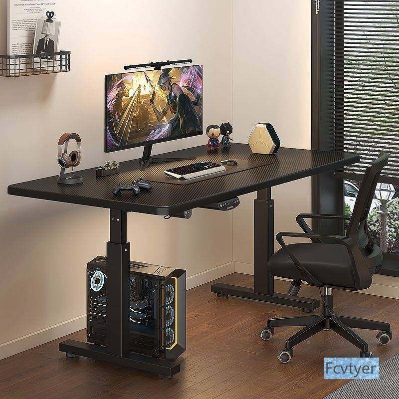 屿沁公习加学厚升降电脑缘桌办电竞桌可升降式家用手动无品牌/电