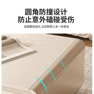 奶油风白电视几柜简约现代茶户NYDTCS6组合客厅家用小圆型 角法式