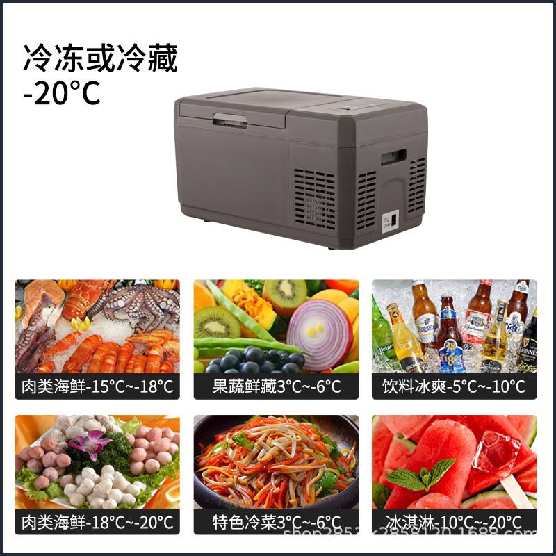 9升压缩机车载冰箱 迷你车载冰箱 小车卡车专用 数码温控至-20度