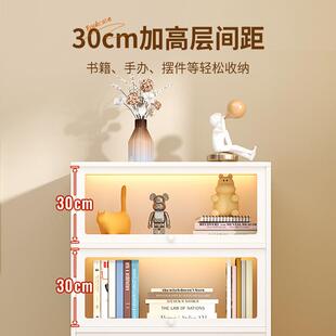 钢书制柜家用玻璃门墙书KDC柜带防尘多层靠书架收纳柜储物柜铁皮