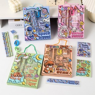 卡通铅笔文具六件套礼盒毕业季生日小礼品学生全班补习班开课奖励