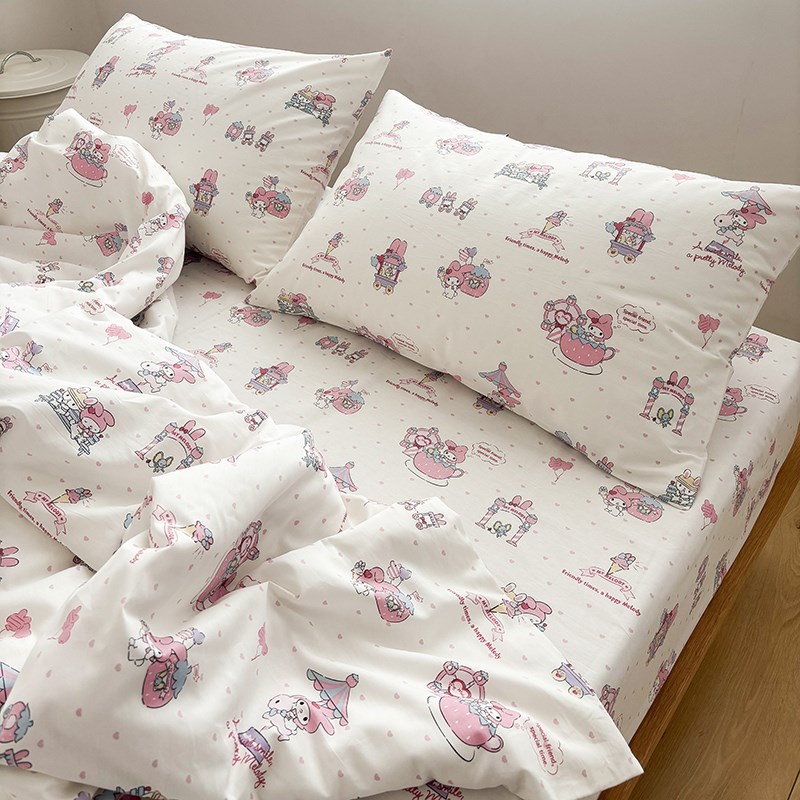 小兔女孩床单单件全棉2024新款单人宿舍被单枕套可配三四件套