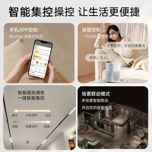 智能磁吸轨道灯超薄明装5.5不吊顶客厅线条泛光灯卧室过道无主灯