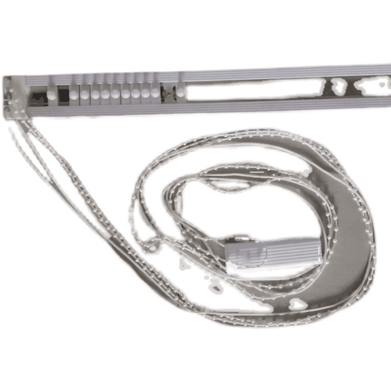 垂直帘轨道蝉翼帘轨道竖百叶v轨道转向配件拉珠拉绳铝合金窗帘轨