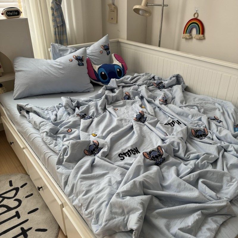 A类史迪仔毛巾绣夏被四件套夏凉被可机洗轻薄单人被子被芯空调被4,床上用品,化纤被,淘宝优惠券,粉丝福利购,淘宝优惠卷