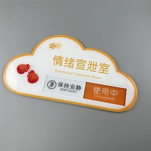 高档 心理咨询室门牌 沙盘团体个体辅导室情绪宣泄心灵放松标识牌