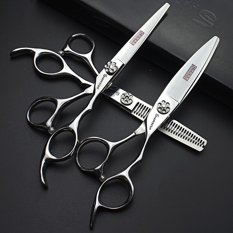 理发店专业平剪牙剪6寸7寸柳叶剪翘剪发型师专用美发剪刀工具全套