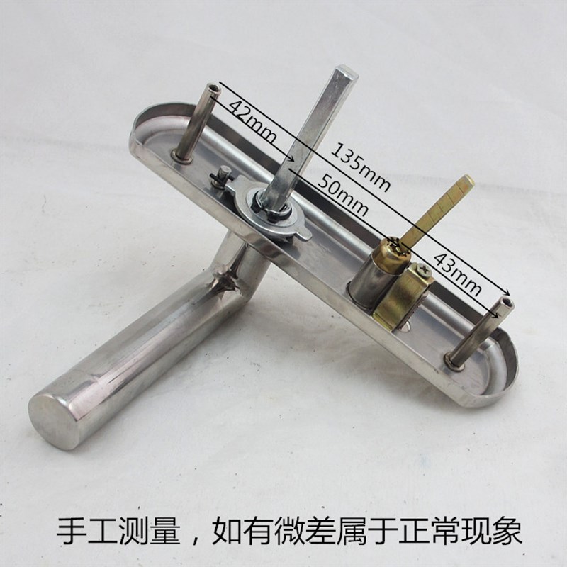 不锈钢卧室单舌门锁执手锁木门卫生间室内压把手房门锁具135孔距