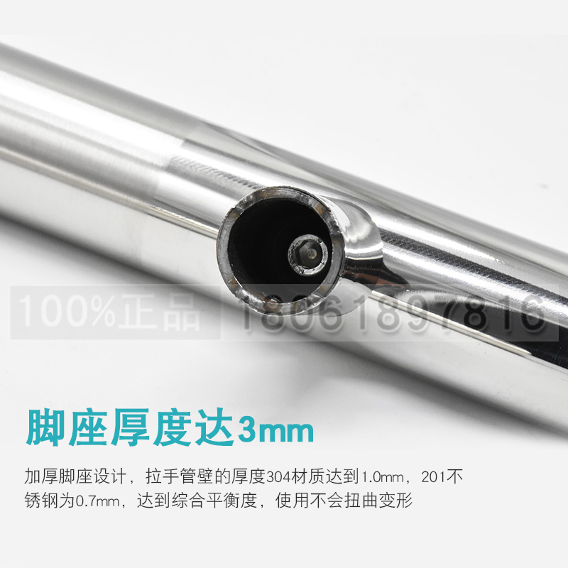 304加厚精抛玻璃门拉手圆管不锈钢大门把手 铝合金门拉杆木门扶手