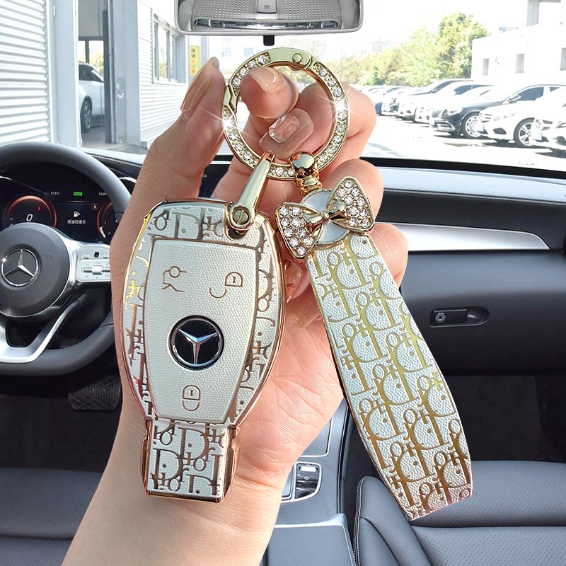 奔驰C级E级S级钥匙套c200l/e300l车glc260扣gle320壳gla180高档女