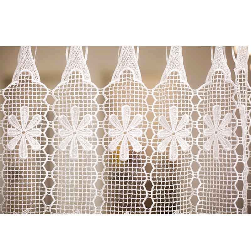 高档水溶蕾丝装饰小挂帘门帘客厅卧室小窗帘纱帘橱柜玻璃遮挡短帘