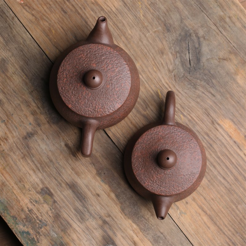 林南幽手拉壶潮州特产原矿朱泥小壶小品壶开口大迷你旅行茶壶小巧