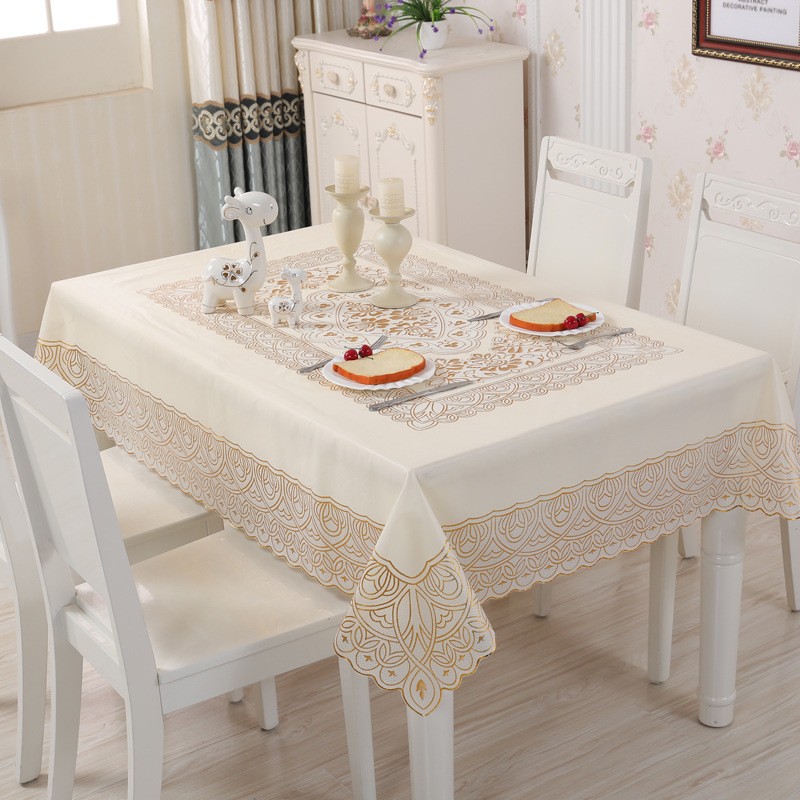 桌布防水防油免洗防烫西餐桌布长方形家用欧式高级感茶几桌布台布