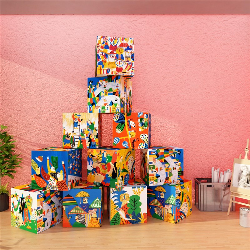 美术教室布d置装饰贴纸画幼儿园环创主题互动成品机构文化墙面展