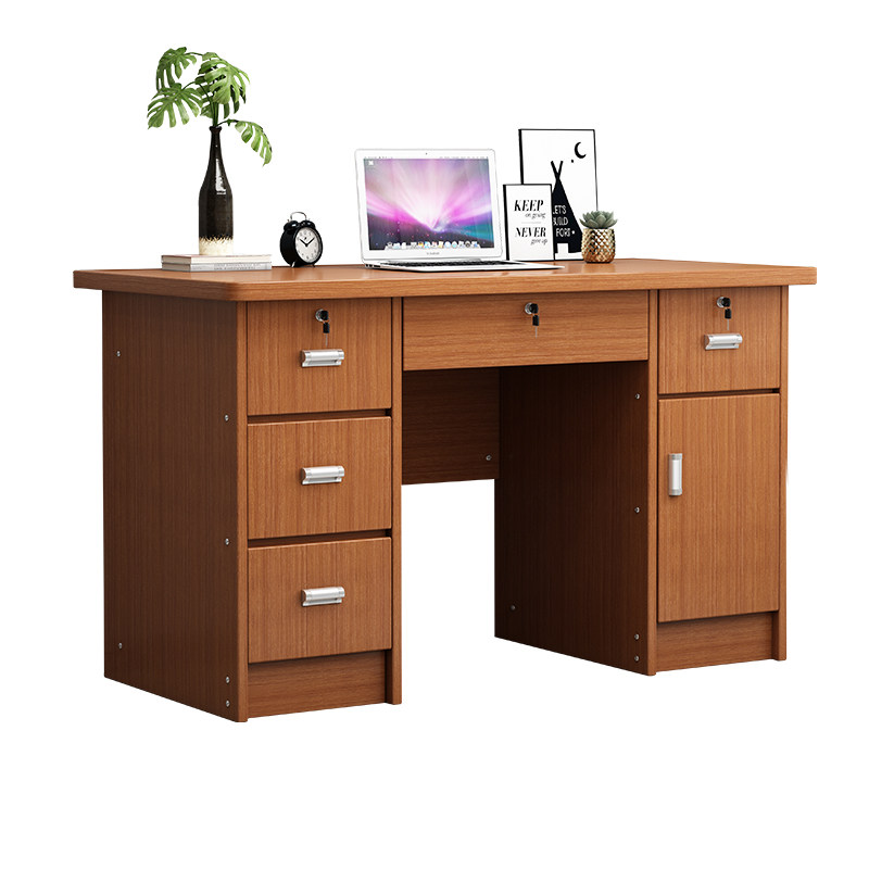 简约现代家用台式电脑桌带抽屉锁卧室办公桌经济型单人书桌写字台,住宅家具,电脑桌,淘宝优惠券,粉丝福利购,淘宝优惠卷