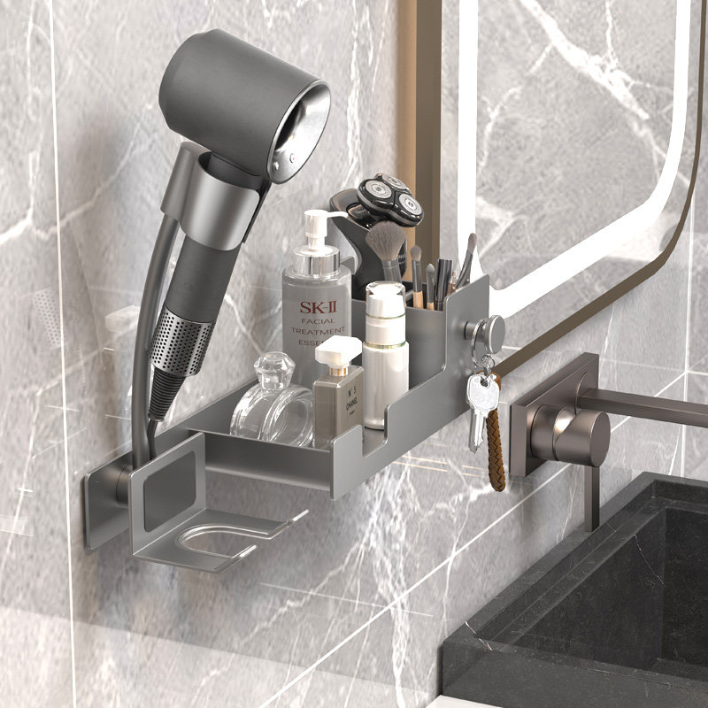 免打孔吹风机置物架壁挂式免手持旋转懒人支架卫生间浴室储物收纳,家庭/个人清洁工具,吹风机置物架,淘宝优惠券,粉丝福利购,淘宝优惠卷