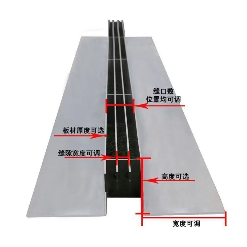 不锈钢成品线性排水沟树脂U型槽排水槽侧L中双缝隙式下水道沟盖板