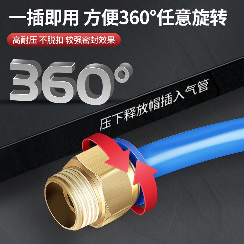 整包气动接头PC8-02螺纹直通快速接头PC6-01 IPC10-03 PC12-04快