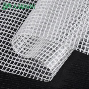 供应500d文件袋夹网布 透明遮雨车棚 抗潮笔袋用布PVC涤纶夹网布