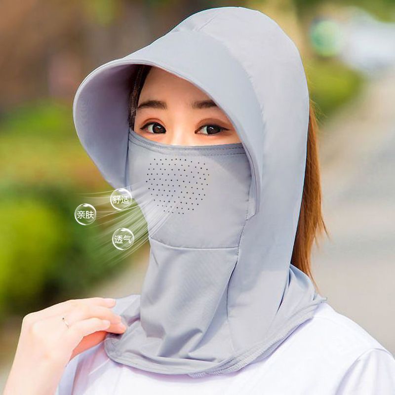 2025新款遮脸全包围防晒遮阳帽女士防紫外线户外护颈一体防晒帽