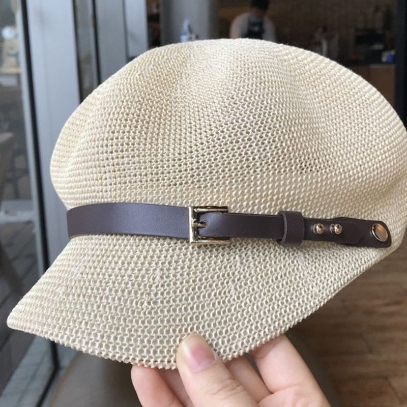 2025春夏季遮阳帽防晒帽女韩版百搭鸭舌帽子沙滩草帽潮日系八角帽