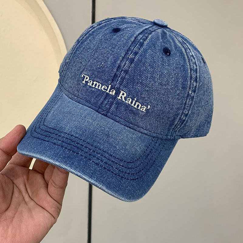 牛仔帽子女春夏韩版刺绣百搭棒球帽男水洗布鸭舌帽学生街头遮阳帽