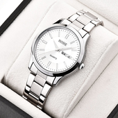 正品 男表 休闲经典 HOHE手表简约复古男士 防水夜光双历石英表时尚