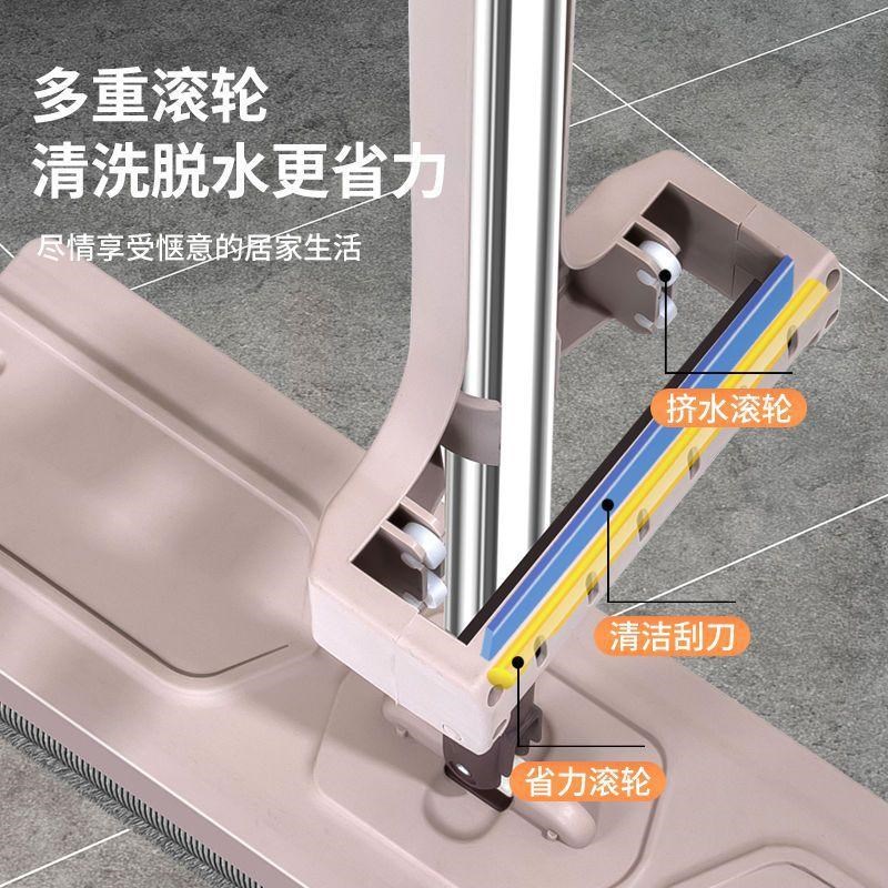 新款免手洗拖把懒人p拖地家用平板拖布干湿两用吸水墩布一拖净