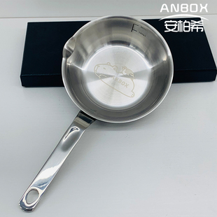 ANBOX-304不锈钢三层小煎锅泼油锅卡皮巴拉煎蛋锅