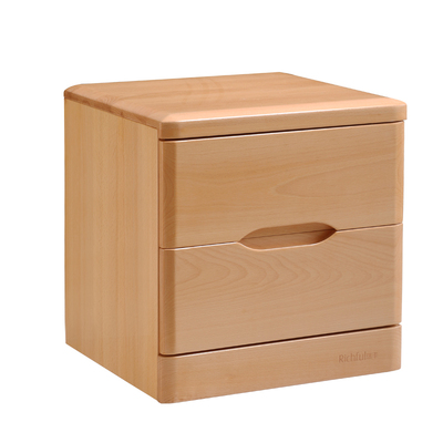 实木床头柜纯榉木50宽床边柜整装免安装原木色窄高款智能收纳神器