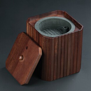 胡桃色茶桶茶渣桶实木茶水桶家用茶台茶叶垃圾废水桶功夫茶排水桶