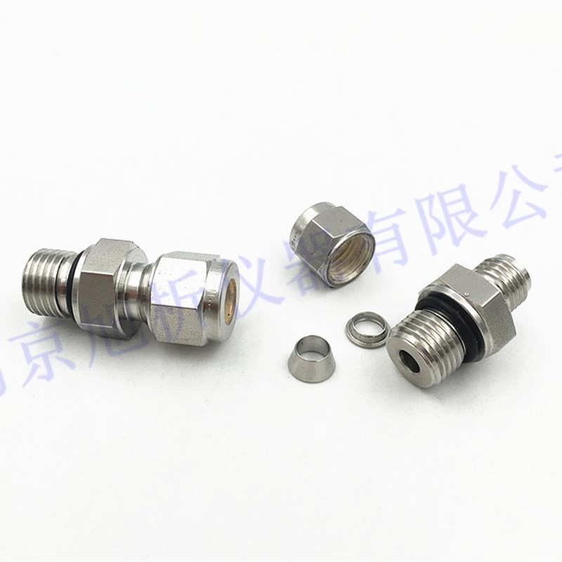 316不锈钢 G外螺纹转接头 G1/4 G1/8外丝转1/8 6mm卡套 G直通接头