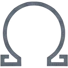 新中式古建庭院青砖月亮门 拱门 月洞门宝瓶门回文线仿古门套砖雕