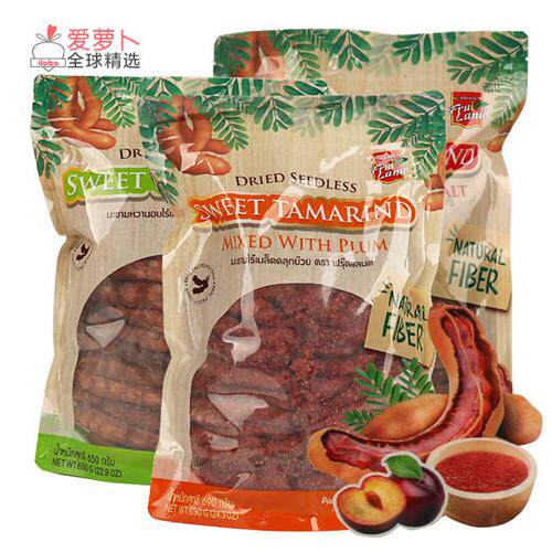 泰国Fruit land无籽酸角原味酸梅粉辣椒盐酸角开胃罗望子大包零食