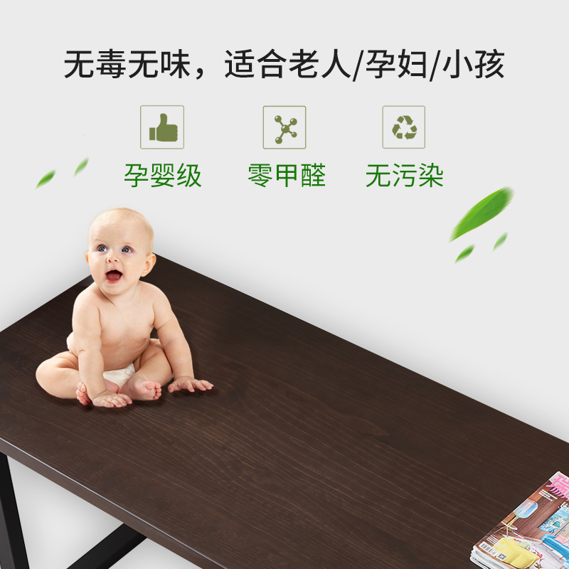 电脑桌台式实木简约简易卧室家用办公书桌直播长桌子长条桌工作台