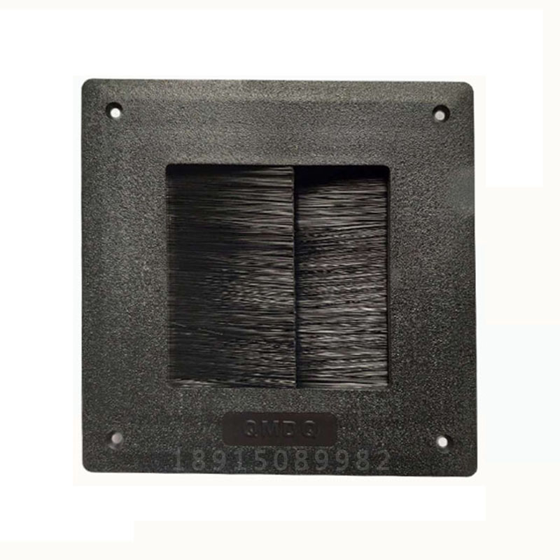 毛刷走线盒防尘进出线孔盒穿线盒全钢防静电高架地板配件电缆线盒