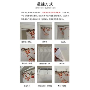 和风门帘浮世绘布艺挂帘厨房卫生间隔断家用卧室遮挡装 日式 饰短帘