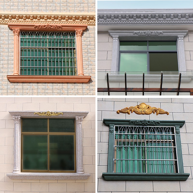 窗套模具罗马柱窗边线圆柱窗户模型欧式别墅水泥外墙装饰窗线包边