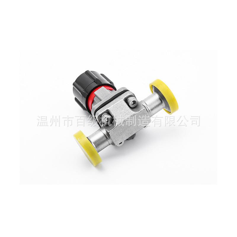 厂家供应Φ10*2不锈钢手动快装隔膜阀门DN6直通式双向流动阀门