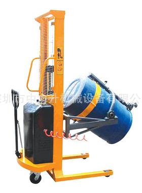 DA00气动油桶堆高车带电子称油桶翻转倒料升高车防爆称重倾倒车
