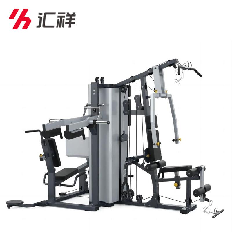 HX-ZW05五人站商用蹬腿推胸哈克深蹲力量训练器多功能综合机