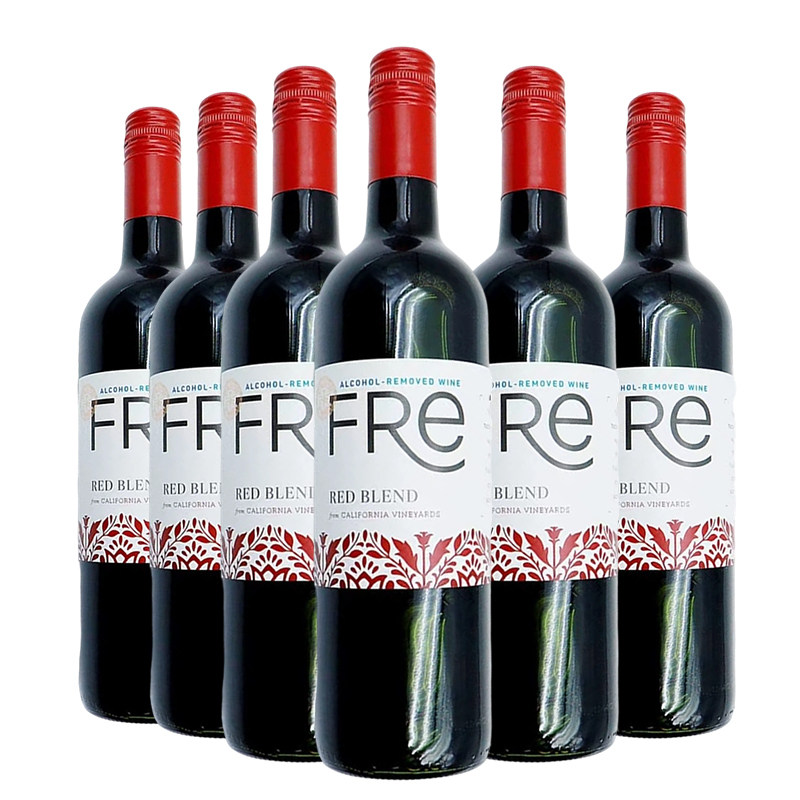 fre无醇红酒脱醇混酿红葡萄酒6瓶