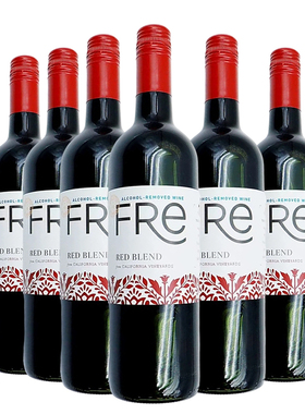 fre无醇红酒脱醇混酿红葡萄酒6瓶装750ml应酬挡酒敬酒舒特轻舞
