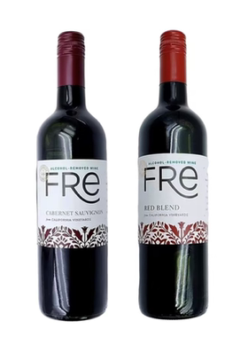 【红色组合】fre红酒无醇红葡萄酒脱醇组合750ml舒特轻舞挡酒