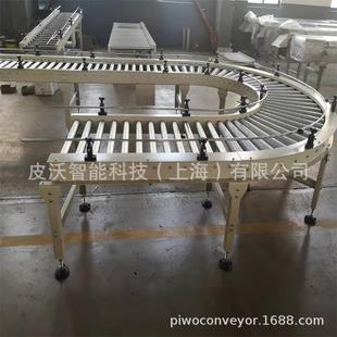 转弯滚筒分拣分流输送快递物料输送封箱积放滚筒软包方辊整形